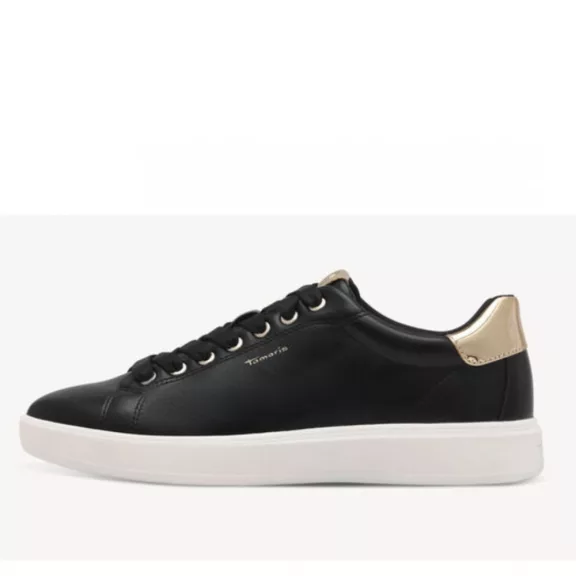 Tamaris cipő BLACK/GOLD Tamaris cipő BLACK/GOLD