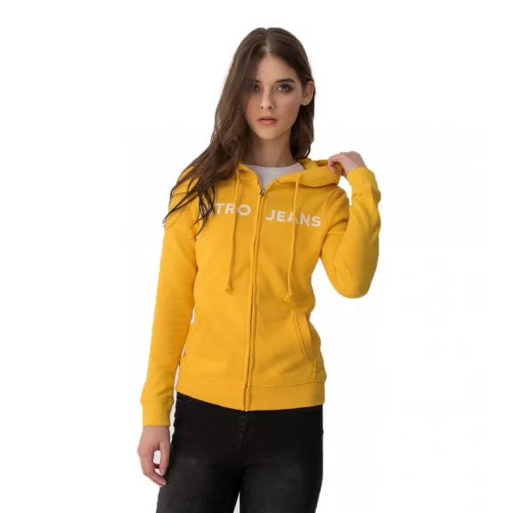 Retro melegítõ felsõ OLIVIA ZIP OUT JOGGING TOP YELLOW Retro melegítõ felsõ OLIVIA ZIP OUT JOGGING TOP YELLOW