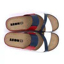 909 LEON Comfort női bőr papucs