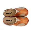 913 LEON Comfort női bőr szandál
