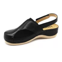 913 LEON Comfort női bőr szandál