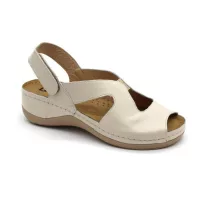 924 LEON Comfort női bőr szandál