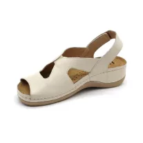 924 LEON Comfort női bőr szandál