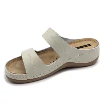 907 LEON Comfort női bőr papucs