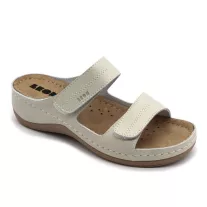 907 LEON Comfort női bőr papucs
