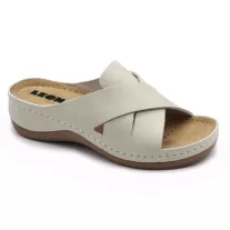 932 LEON Comfort női bőr papucs