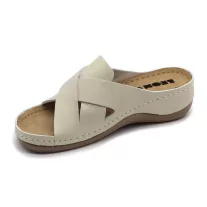932 LEON Comfort női bőr papucs