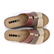 1009 LEON Comfort női bőr papucs