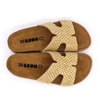 7031 LEON Comfort női bőr papucs