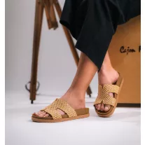 7031 LEON Comfort női bőr papucs