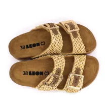 6017 LEON Comfort női bőr papucs