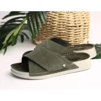 510 LEON Comfort női bőr papucs