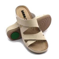 906 LEON Comfort női bőr papucs