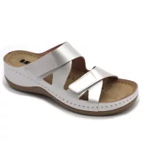 906 LEON Comfort női bőr papucs