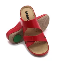 906 LEON Comfort női bőr papucs