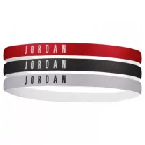 JORDAN HEADBANDS 3PK GYM RED/BLACK/WOLF GREY