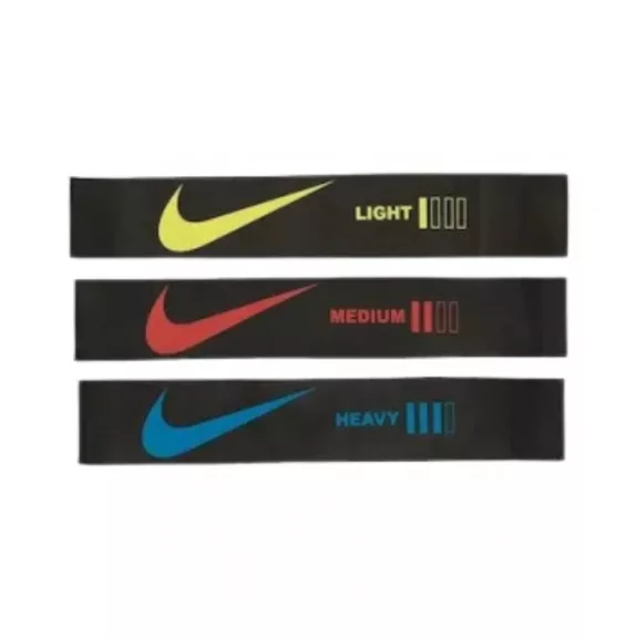 NIKE RESISTANCE BANDS MINI 3 PK BLACK/BLACK/BLACK NIKE RESISTANCE BANDS MINI 3 PK BLACK/BLACK/BLACK