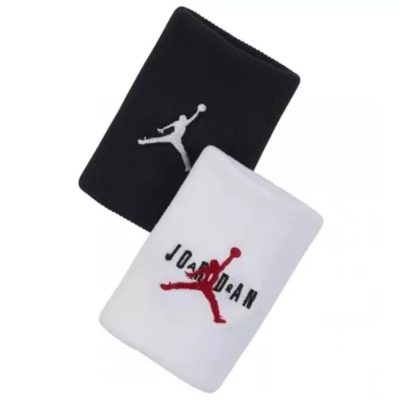 JORDAN JUMPMAN TERRY WRIST BANDS 2 PK BLACK/WHITE/GYM RED JORDAN JUMPMAN TERRY WRIST BANDS 2 PK BLACK/WHITE/GYM RED