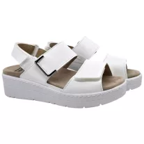 10016 -os női Dr Feet bőr papucs - feher