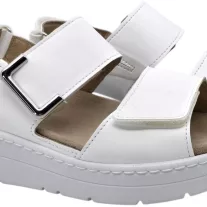10016 -os női Dr Feet bőr papucs - feher