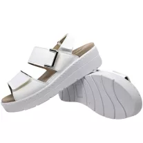 10016 -os női Dr Feet bőr papucs - feher