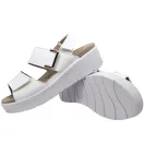 10016 -os női Dr Feet bőr papucs - feher