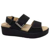 10016 -os női Dr Feet bőr papucs - fekete