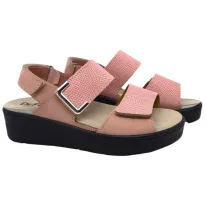 10016 -os női Dr Feet bőr papucs - puder rozsaszin