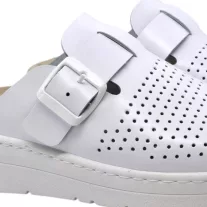 1021 -es női Dr Feet bőr papucs - feher