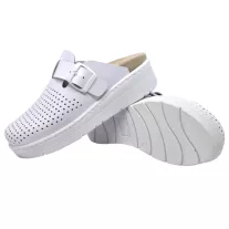 1021 -es női Dr Feet bőr papucs - feher