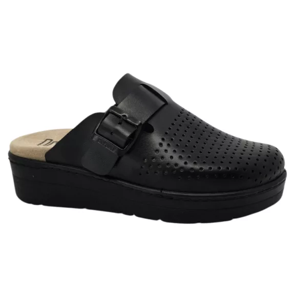 1021 -es női Dr Feet bőr papucs - fekete 1021 -es női Dr Feet bőr papucs - fekete