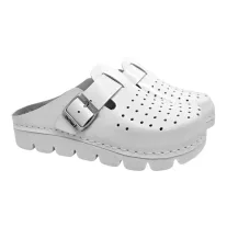 1100 -as női Dr Feet bőr papucs - feher