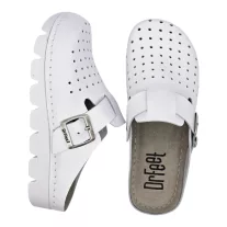 1100 -as női Dr Feet bőr papucs - feher