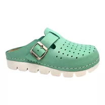 1100 -as női Dr Feet bőr papucs - zold
