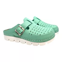 1100 -as női Dr Feet bőr papucs - zold