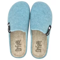 1107 -es női Dr Feet gyapju papucs - vilagos kek