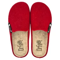 1107 -es női Dr Feet gyapju papucs - piros