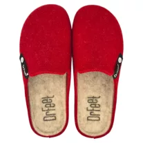 1107 -es női Dr Feet gyapju papucs - piros