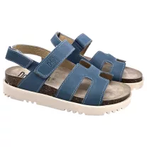 16015 -os női Dr Feet bőr szandal - kek