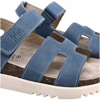 16015 -os női Dr Feet bőr szandal - kek