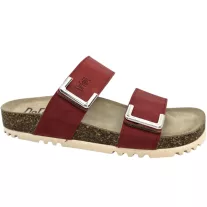 16016 -os női Dr Feet bőr papucs - piros