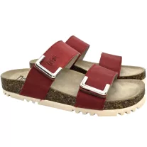16016 -os női Dr Feet bőr papucs - piros