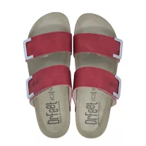 16016 -os női Dr Feet bőr papucs - piros