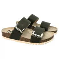 16016 -os női Dr Feet bőr papucs - zold