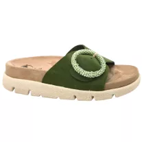 16028 -as női Dr Feet bőr papucs - zold