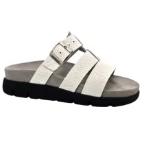 16030 -as női Dr Feet bőr papucs - feher ivory