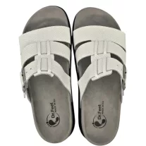16030 -as női Dr Feet bőr papucs - halvany szürke