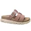 16030 -as női Dr Feet bőr papucs - puder rozsaszin