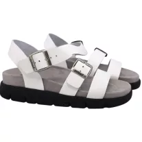 16031 -es női Dr Feet bőr papucs - feher