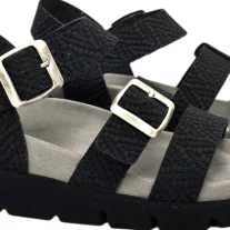 16031 -es női Dr Feet bőr papucs - fekete